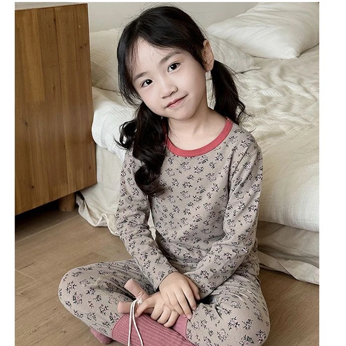 【200g莱卡】新款儿童家居服套装宝宝无骨睡衣男女童秋衣秋裤打底衫