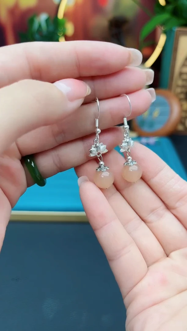 玛瑙/玉髓耳饰银S925镶嵌324000