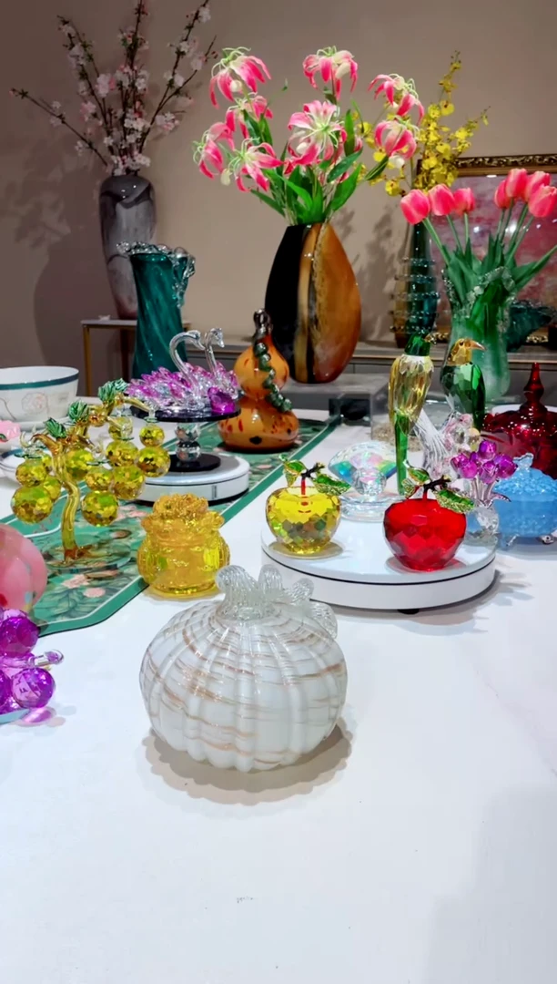 【闪购商品】琉璃手工艺品 白色 南瓜