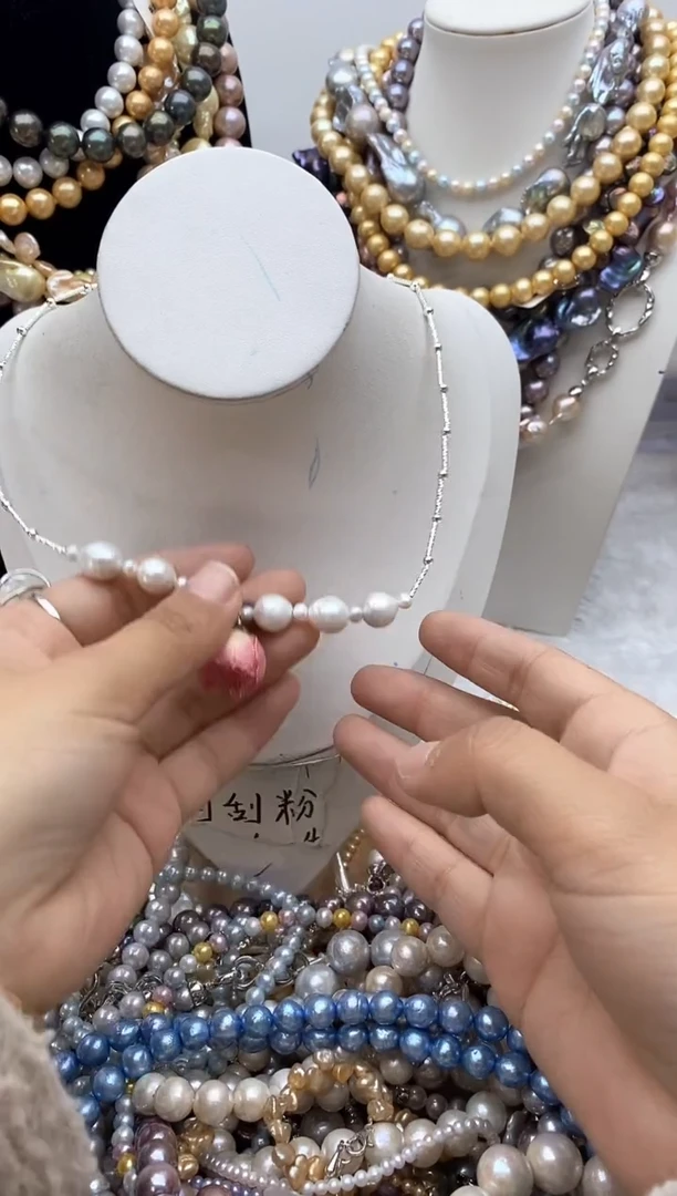 【闪购商品】淡水珍珠颈饰钛钢113