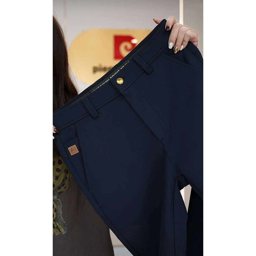 皮尔卡丹-2025秋冬加厚新款宽松直筒休闲裤高端轻奢百搭商务-9035