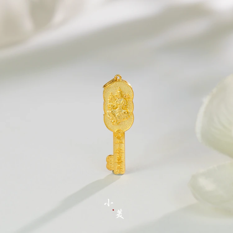 18K金绿度母钥匙吊坠 G80931