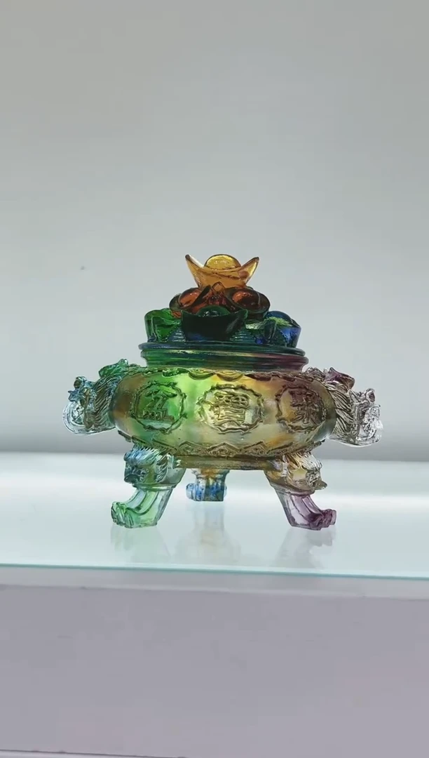 手工艺品琉璃古法琉璃聚宝盆