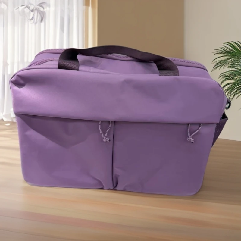时尚百搭紫色防水面料手提包行李包休闲轻便运动25C0190