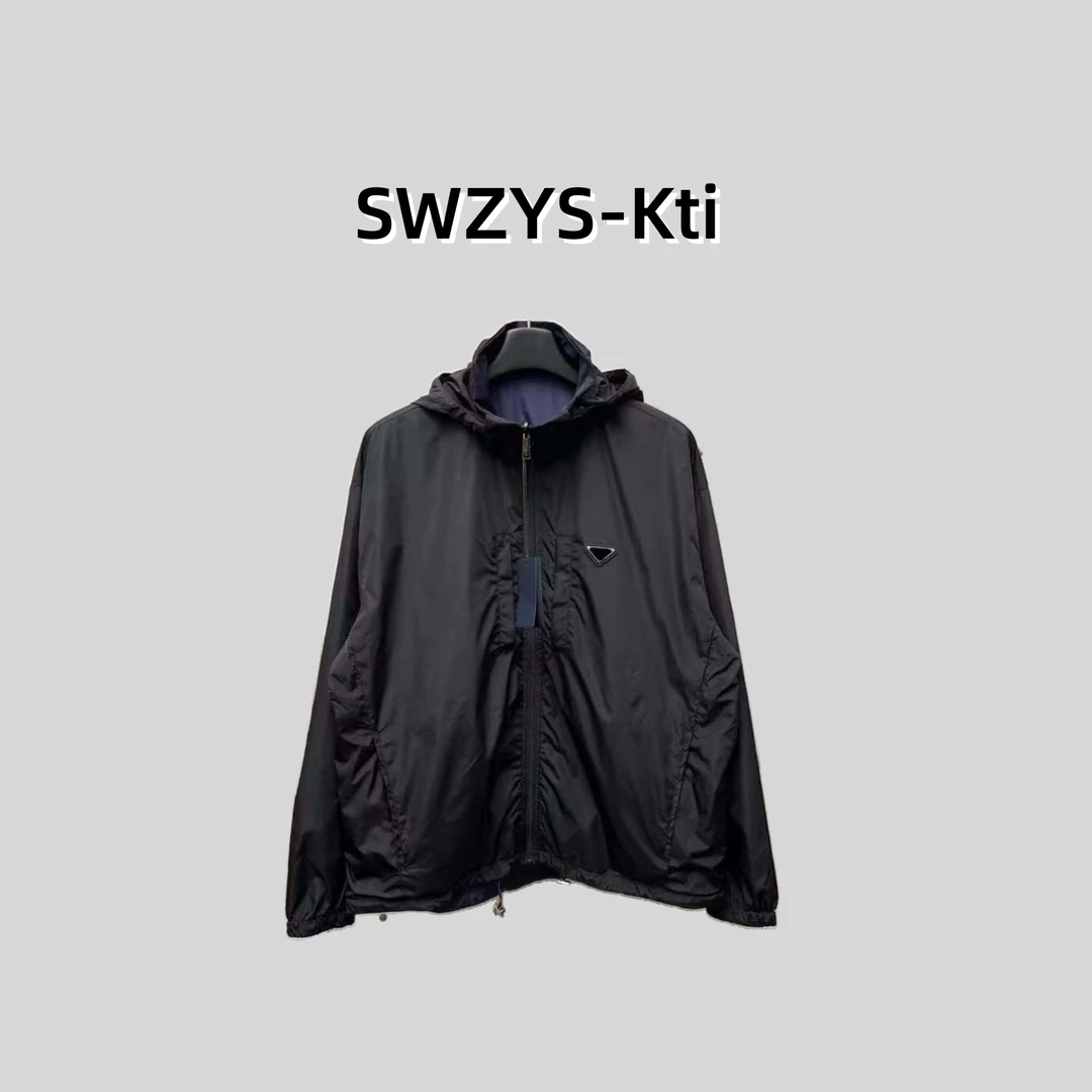 SWZYS 春秋可拆卸免烫正反黑蓝双色外套