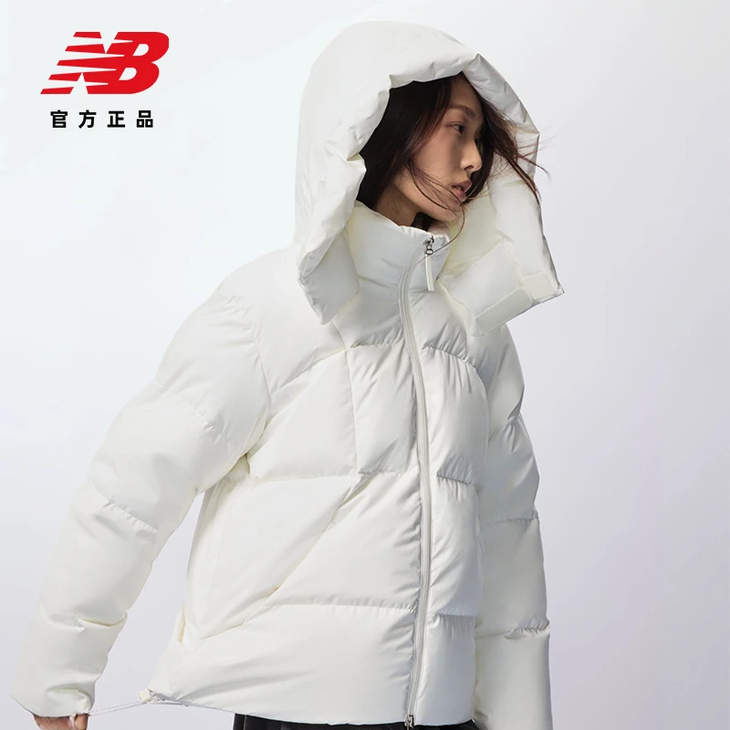 NEW BALANCENB官方25冬季新款女休闲连帽保暖鹅绒羽绒服NPF45222