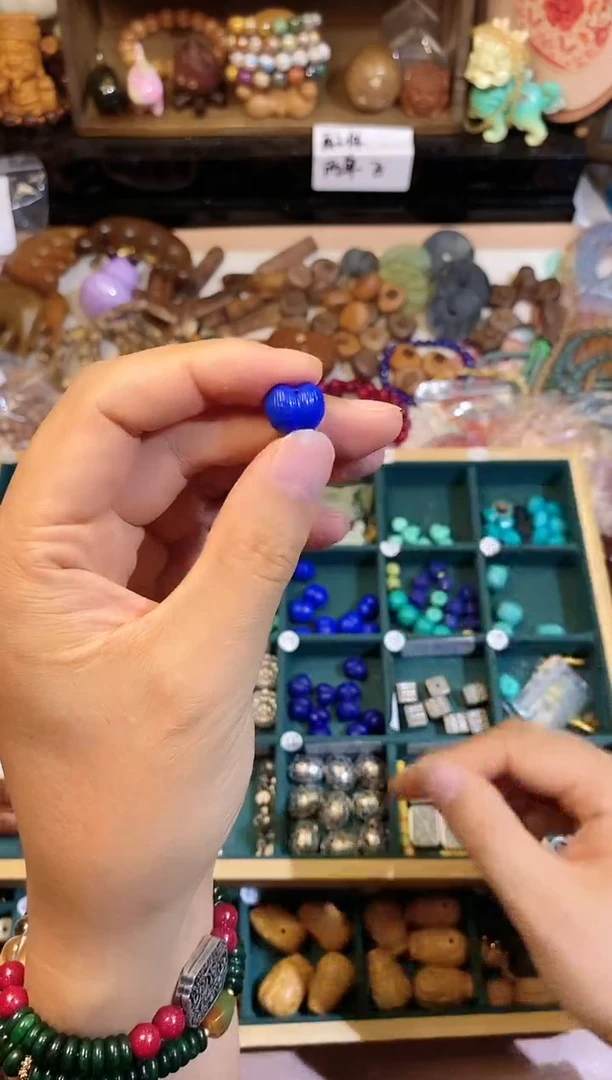 非洲檀香手串/手链浅色爱心发1