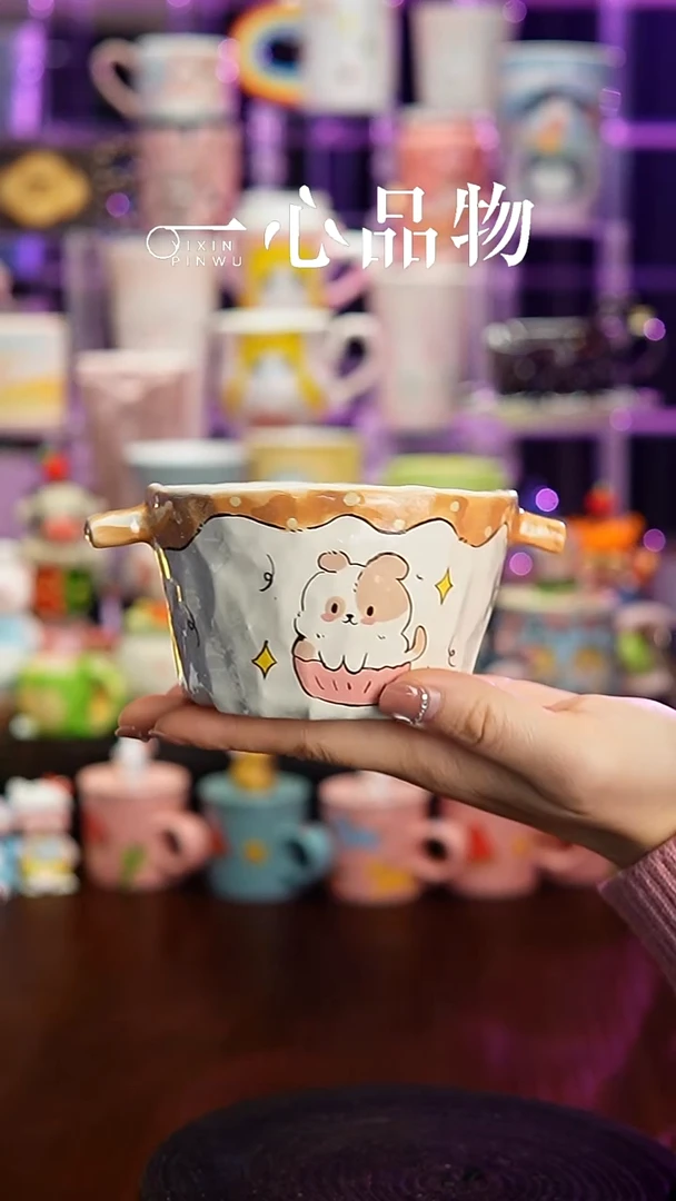 杯子瓷S49景德镇手工手绘杯子摆件