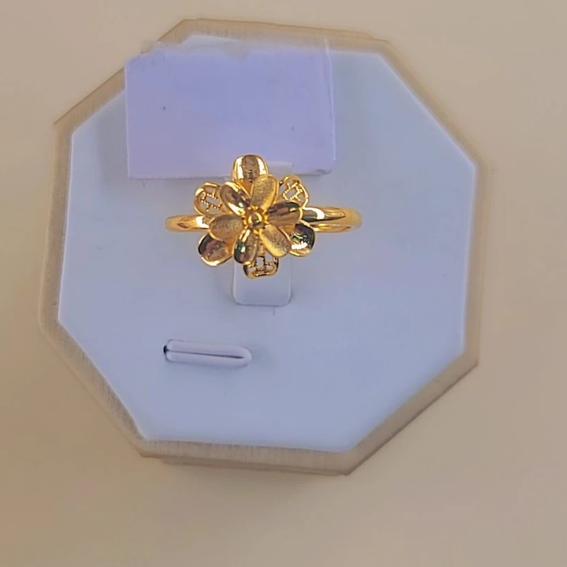 合金戒指 合金戒指 爆款时尚戒指黄色 女款精美青年女士戒指276号