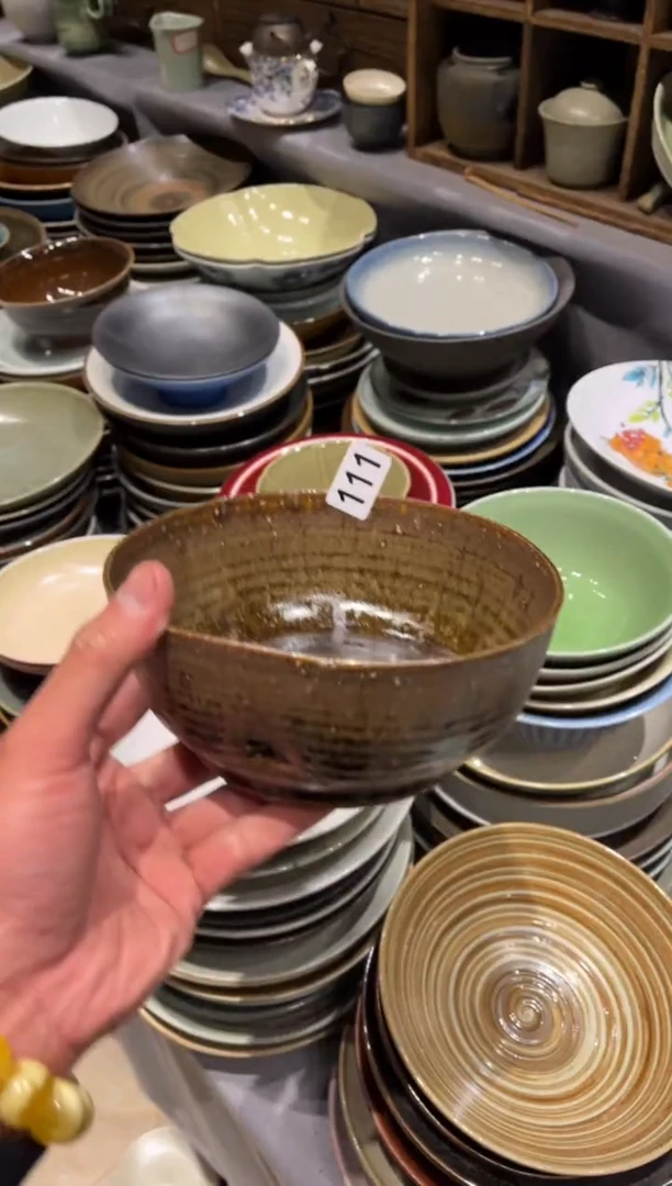 【闪购商品】瓷片111  粗陶玻化面碗1个