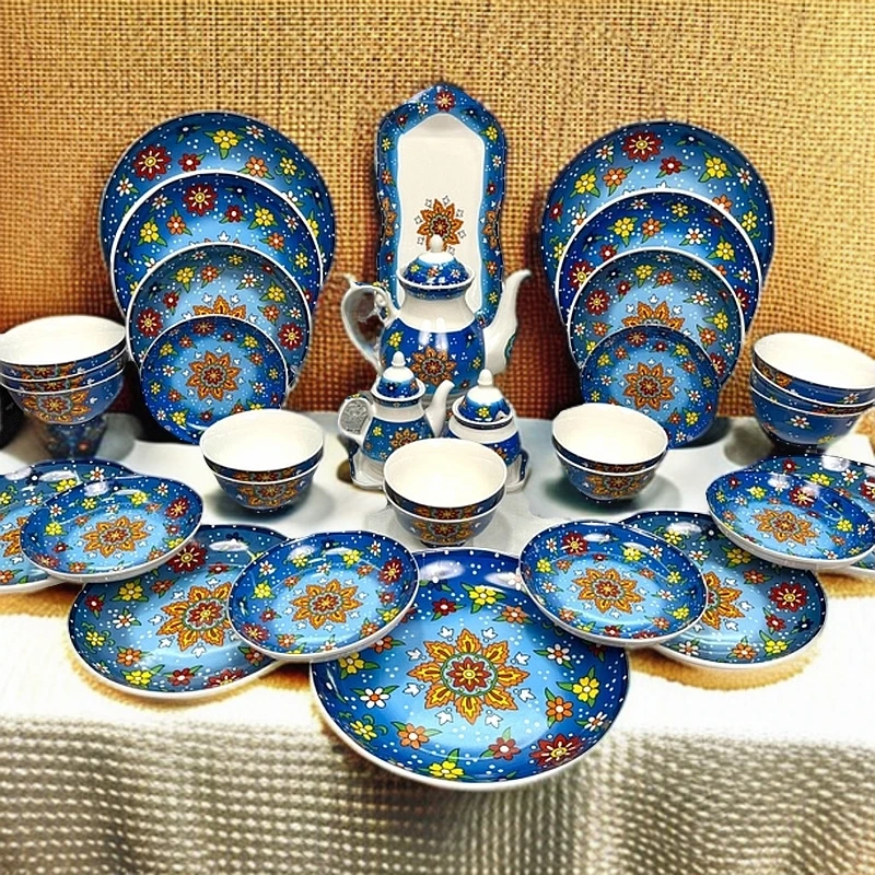 【新疆包邮】花纹蓝色73件套 福利款