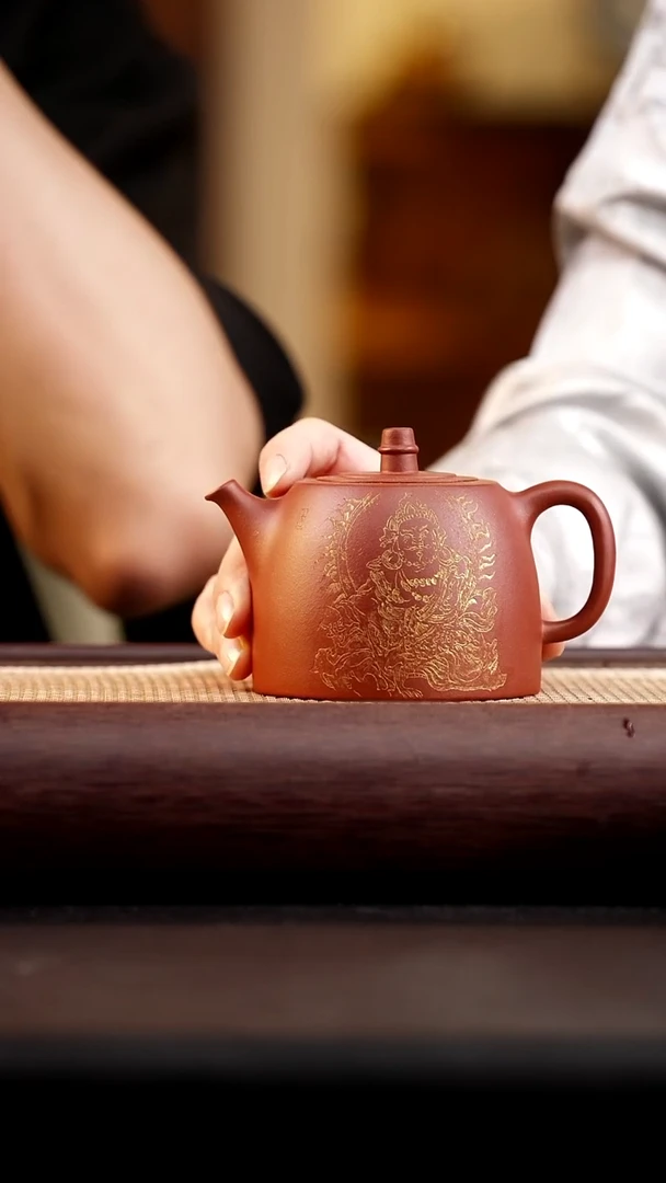 茶壶紫砂红皮龙高井栏