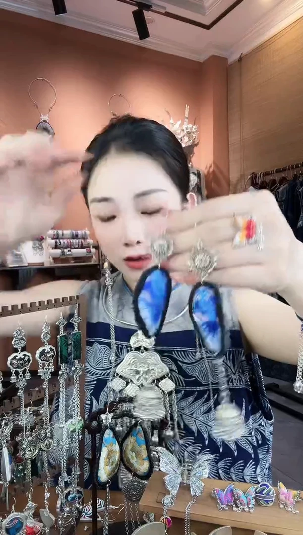 刺绣纯手工民族风耳环