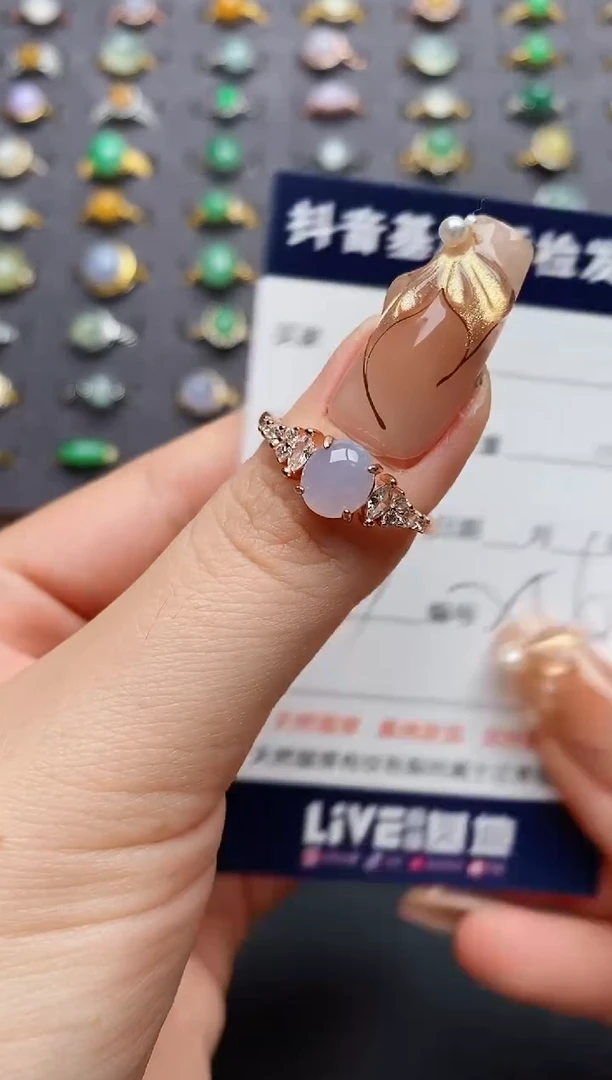 银S925镶嵌戒指翡翠.