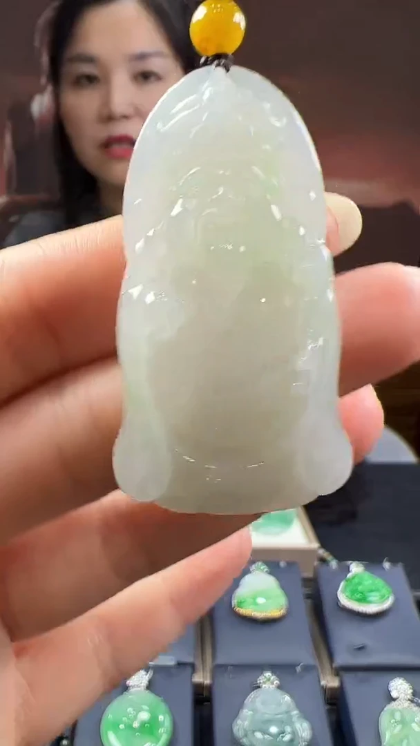 未镶嵌挂件翡翠财神