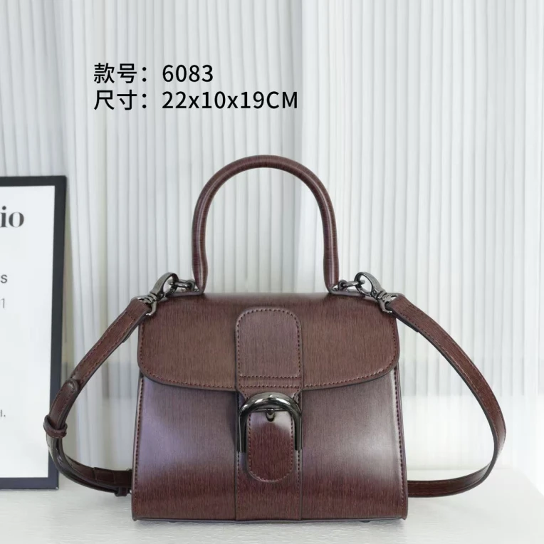 【RAIN.CUN】FES-6083-棕色气质时尚百搭简约斜跨轻奢女包