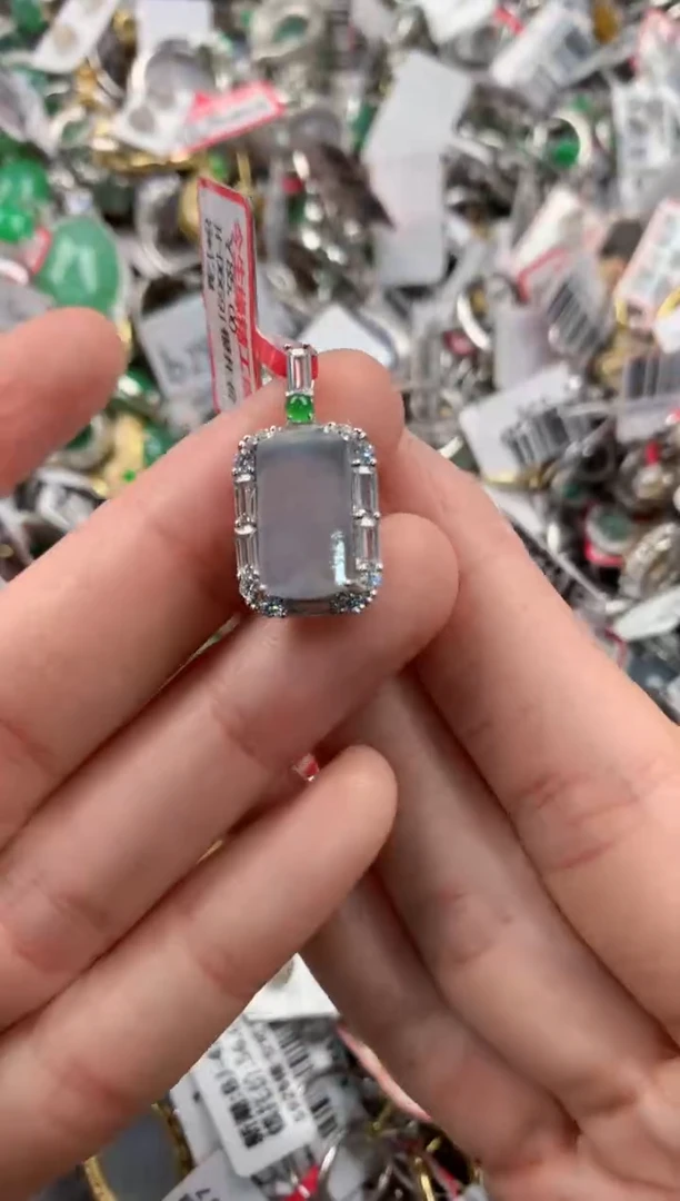 银S925镶嵌戒指翡翠444   9