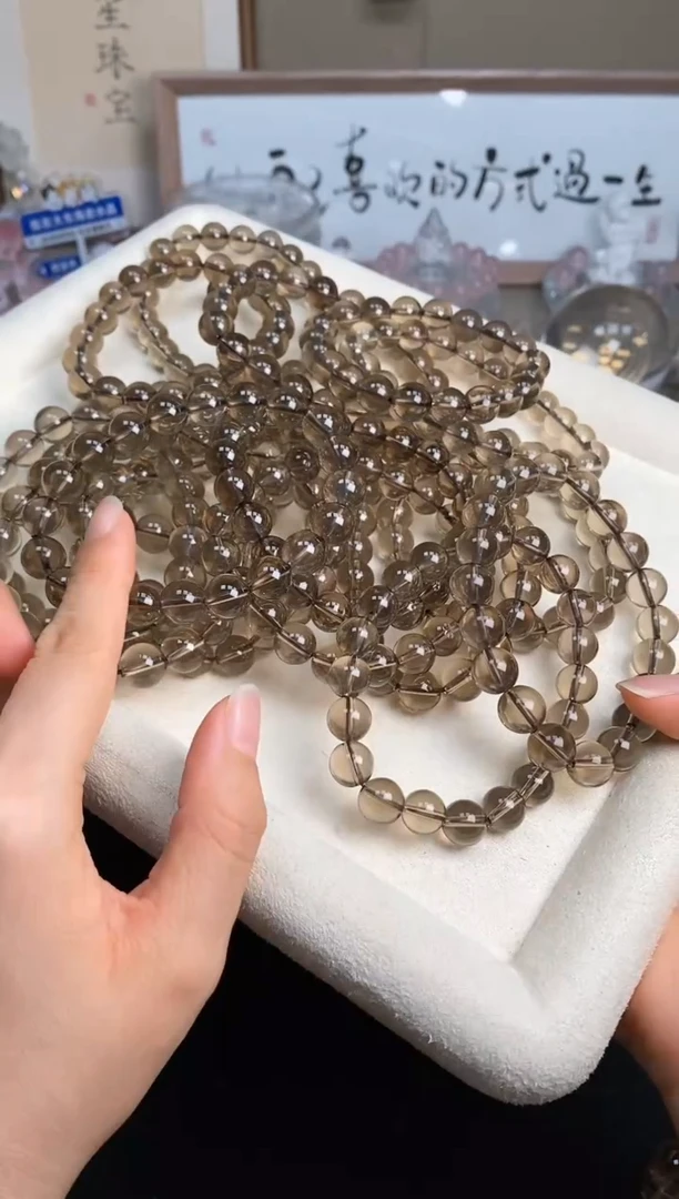 【闪购商品】水晶手链未镶嵌10m茶水晶（浅色）