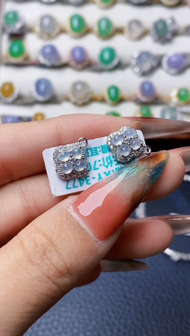 银S925镶嵌戒指翡翠2086