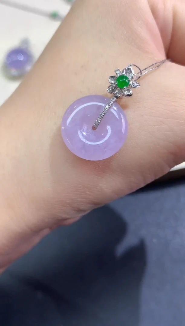 吊坠(不含链)18K金镶嵌翡翠吊坠(不含链)|2980