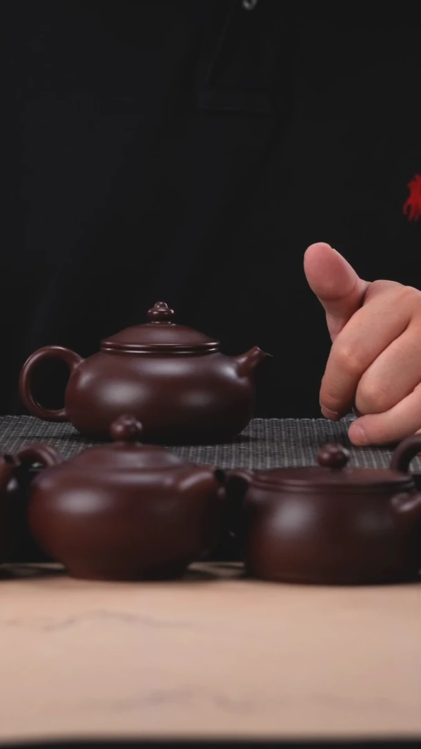 茶壶紫砂紫朱泥光素寒江