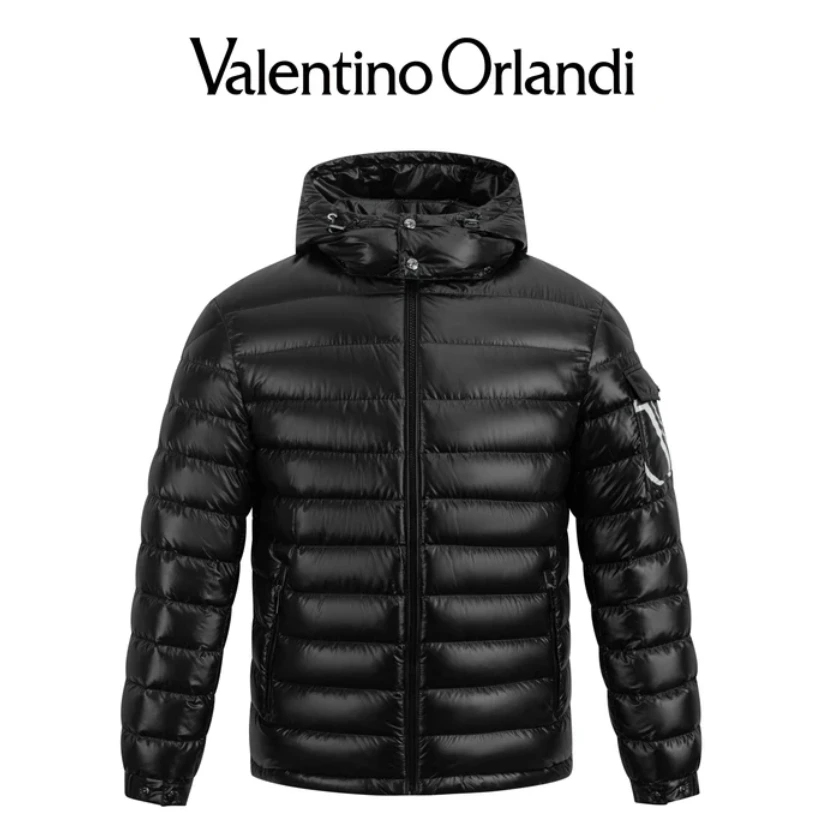 华伦天奴 奥兰迪男士秋冬时尚鸭绒羽绒服夹克保暖外套241Q4088
