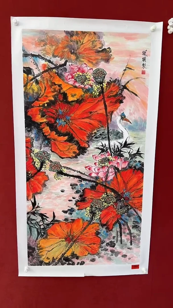 国画杨风顺绘画8pc花鸟JJ紫P