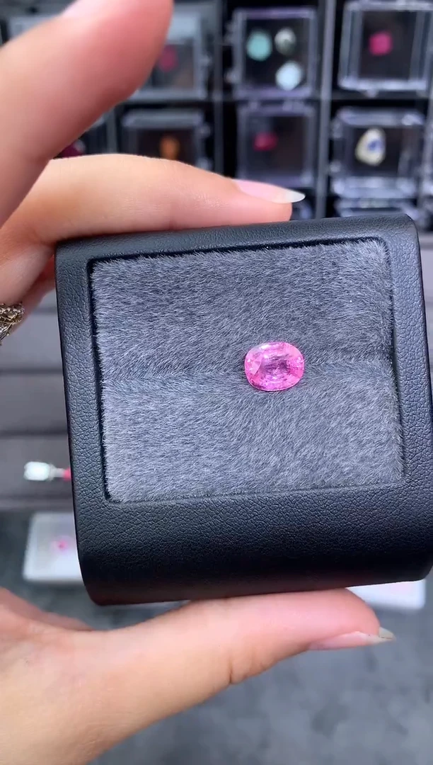 定制尖晶石裸石未镶嵌椭圆 粉色调 3.04ct