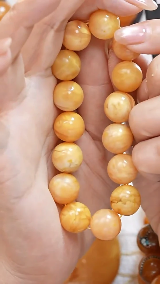 蜜蜡颈饰未镶嵌2740天然蜜蜡珠宝奇石全部保真