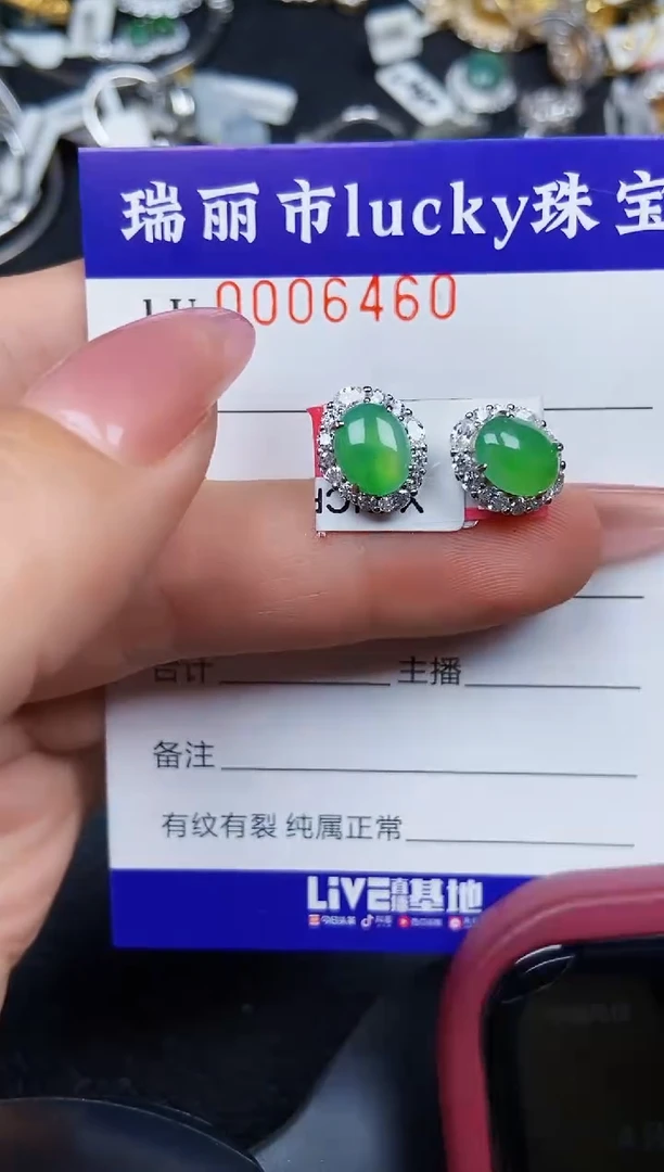 翡翠银S925镶嵌颈饰6460