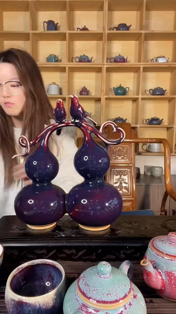 【闪购商品】摆件福禄有喜 土魂钧瓷