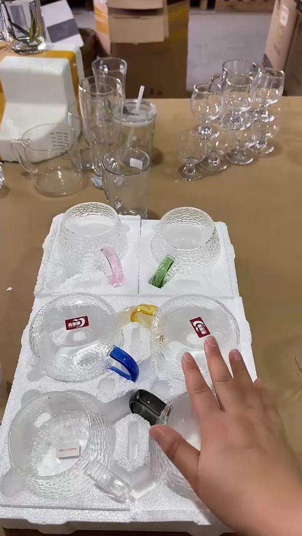 水晶玻璃盖子款400毫升6个