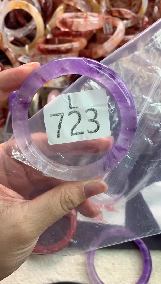未镶嵌珠宝半成品水晶心**役L723-56