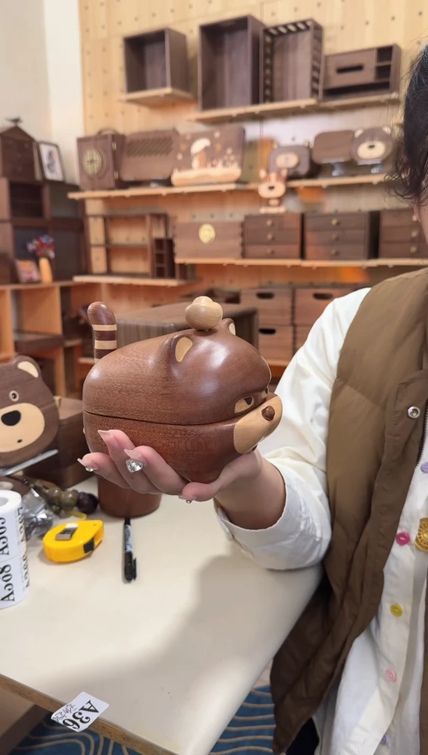 木乌檀木实木元宝猫摆件