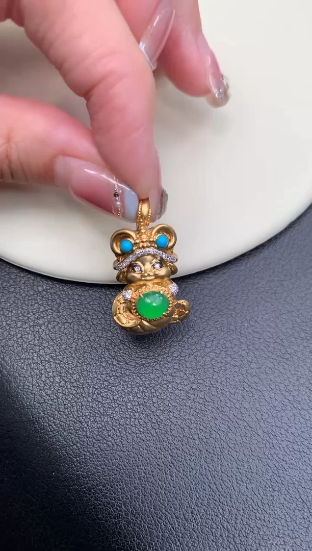 18K金镶嵌定制翡翠48小时鉴赏期 退货不扣服务费