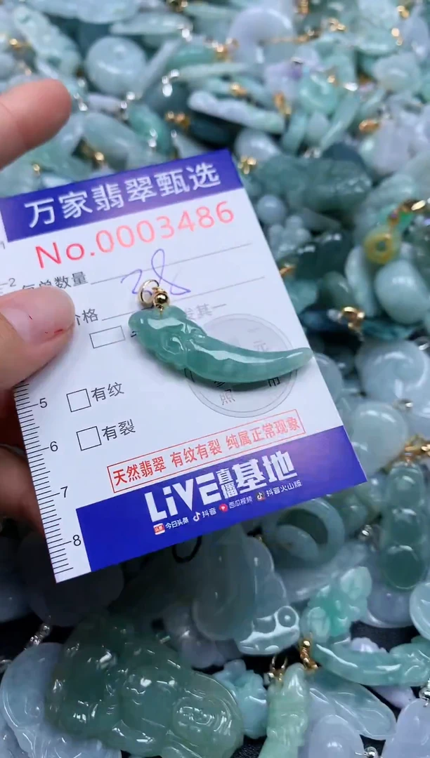 吊坠(不含链)未镶嵌翡翠3486