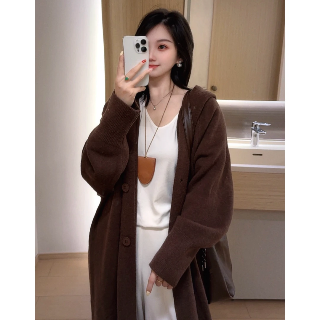 【送洗衣袋】新款加厚正版加大巫师帽宽松慵懒风秋冬韩版网红开衫女