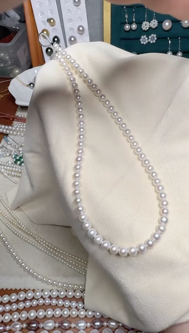 淡水珍珠银S925镶嵌颈饰M***C定向mrsc4单65连拍