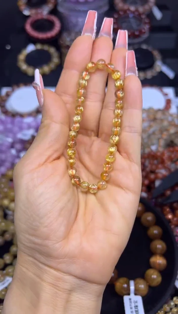 未镶嵌手串水晶金发晶6.1mm