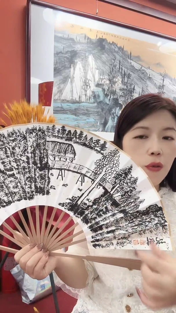 国画严纪照/国画/扇面