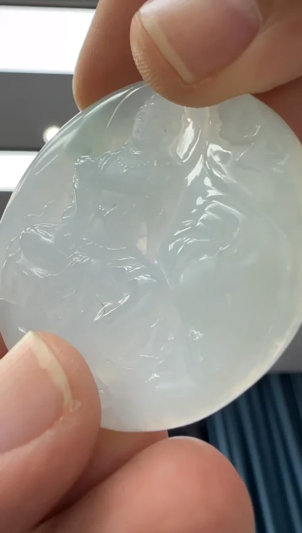 颈饰未镶嵌翡翠天然翡翠A货孤品一件