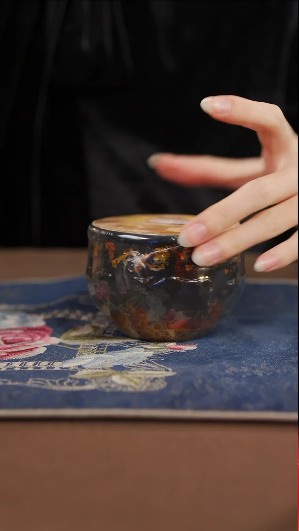 【闪购商品】【鎏金五牛大漆杯】【蓝12西泠礼盒】