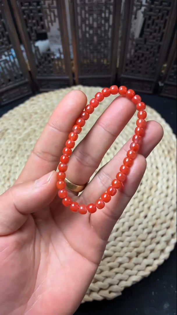 未镶嵌手串南红玛瑙老型手串5+mm