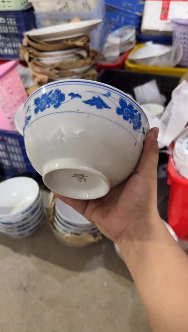 摆件善*蓝海棠碗17.5厘米有瑕请慎拍