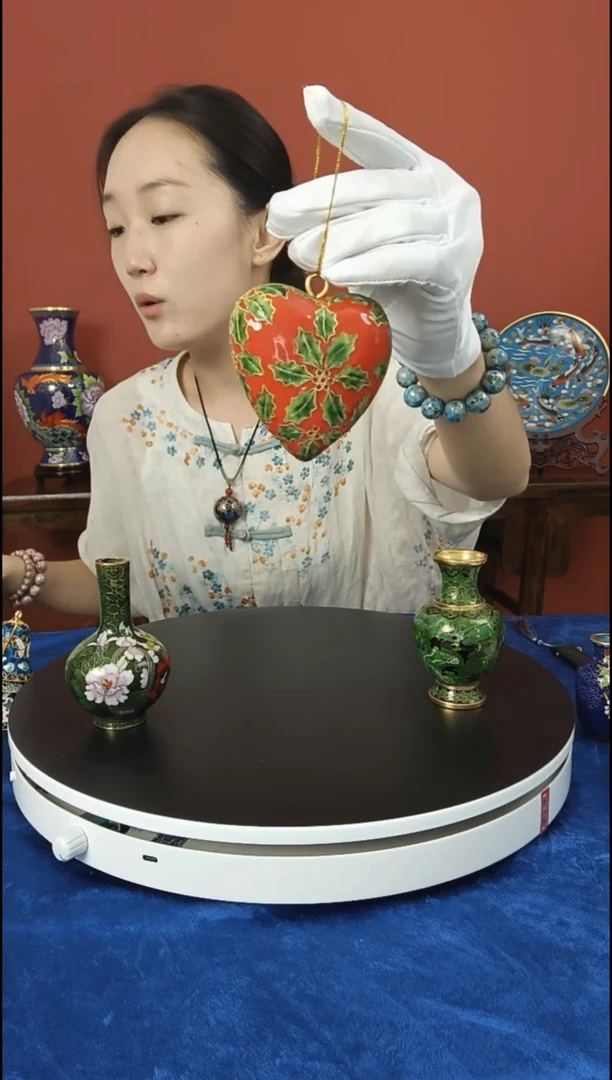 手工艺品琉璃心形挂件