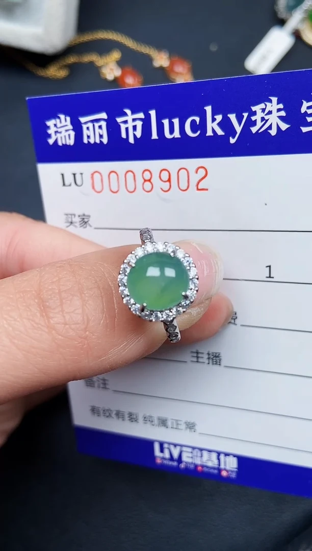 【闪购商品】翡翠颈饰银S925镶嵌8902