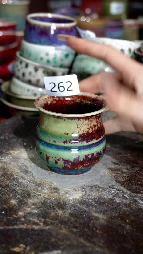摆件精品窑变钧瓷茶器