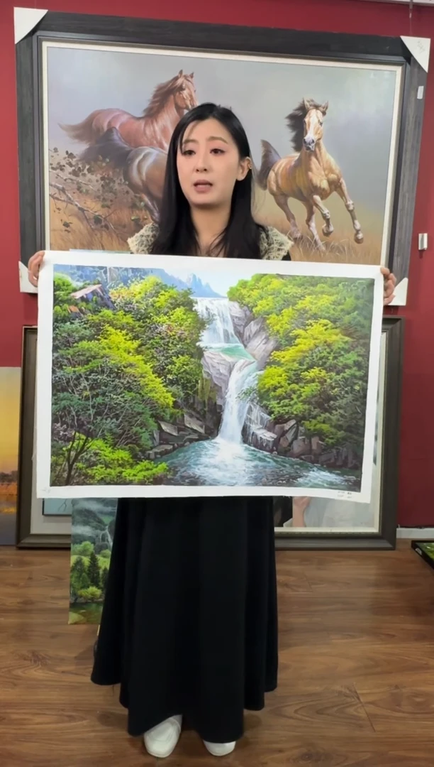 油画【107号】约50*70cm丨朝鲜原创纯手绘孤品油画丨顺丰包邮