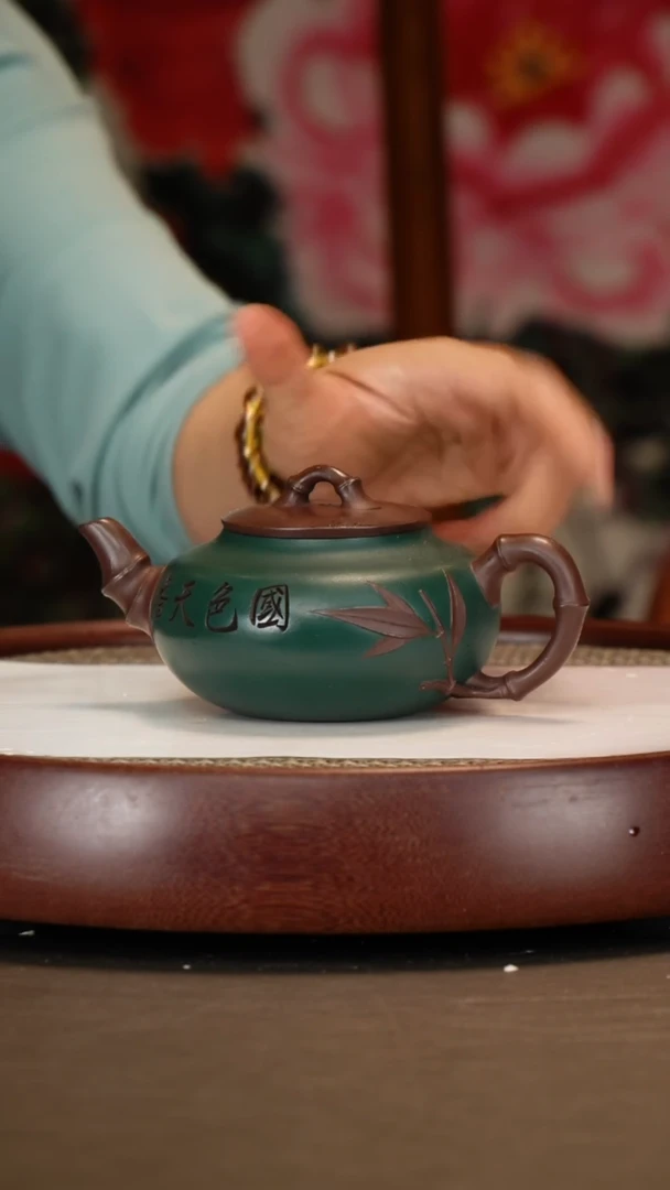 【闪购商品】紫砂茶壶【时顺华】紫泥国色天香