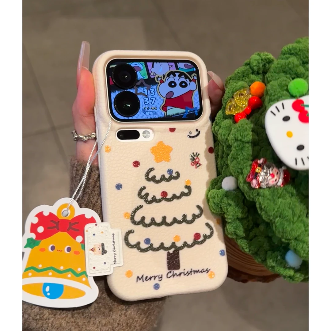 BANCA圣诞树小熊标签适用苹果17/16手机壳华为vivo小米15oppo套